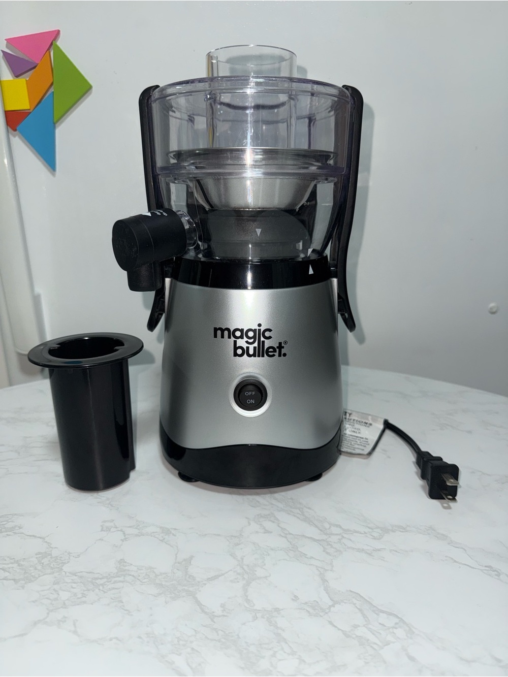 Silver Electric Citrus Juicer - Compact Fresh Juice Maker